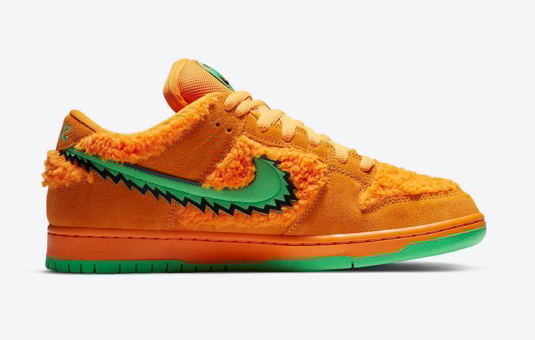 Grateful Dead Nike SB Dunk Low Orange Bear CJ5378-800 Release